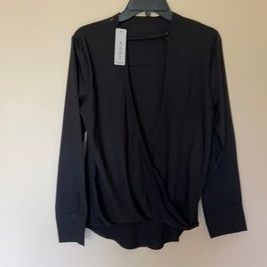 Black Long Sleeve Top, Medium